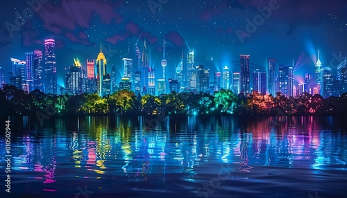 Illuminate the night with the glow of a city skyline powered by renewables