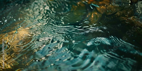 close-up of freshwater surface with ripples and reflections