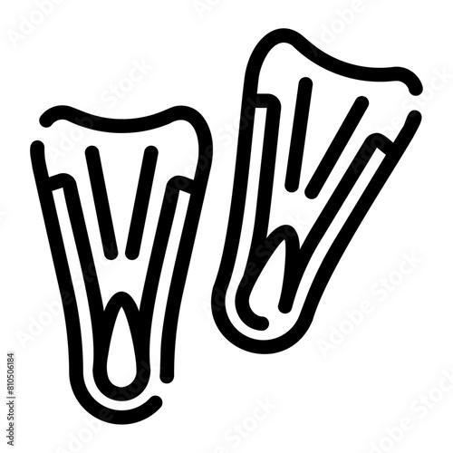 flippers Line Gradient Icon