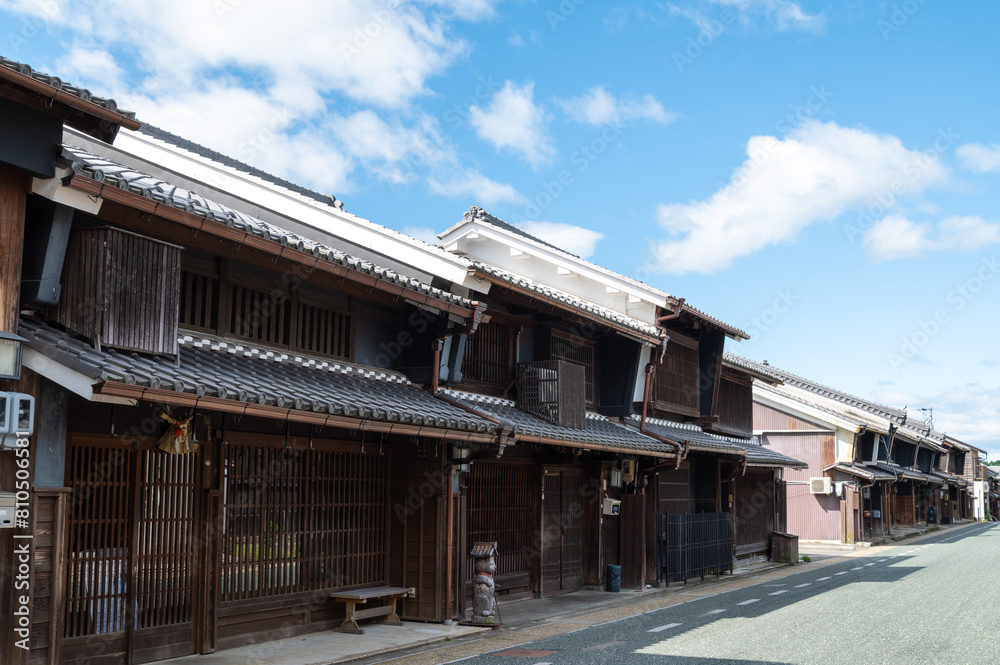 うだつの上がる街並み。岐阜県美濃市。文化財。