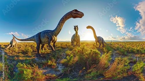 Journey to the Jurassic  world of dinosaurs  extinct species with big  strong  toothy predators  prehistoric era and the fascinating realm of ancient reptiles