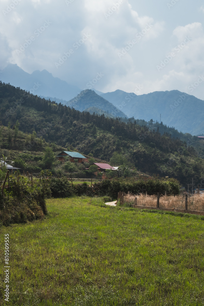 Old shack in rice terraced mountains Old shack in rice terraced mountains