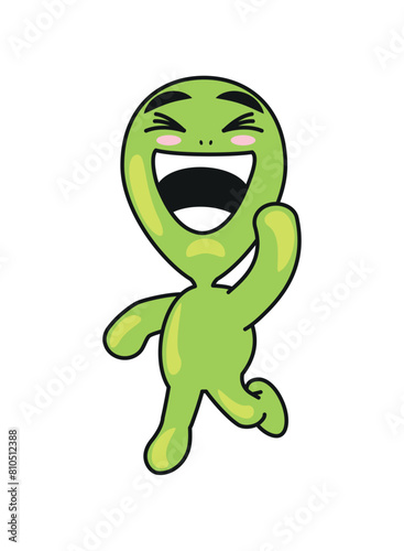 alien smiling design