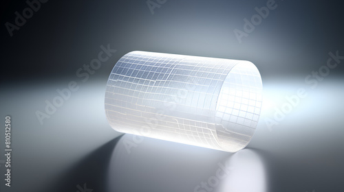 Heigh quality fiber in white colour Ceramic Cylindrical Insulation Engineering on black background photo