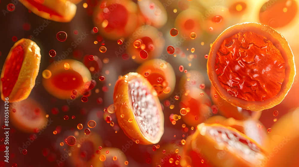 Red Blood Cells, germs, viruses, bacteria, and cholesterol in Blood ...