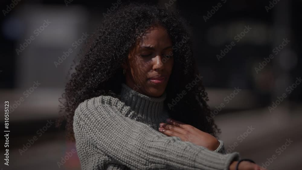 Happy Young Woman with Curly Hair Dancing on City Street in Slow Motion Happy Young Woman with Curly Hair Dancing on City Street in Slow Motion