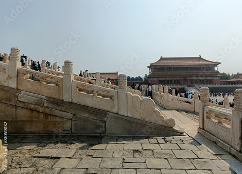 China, Beijing, Zijincheng- Purple Forbidden City, Jinluandian - Hall of Golden Throne, Taihe Dian - Hall of Supreme Harmony, imperial palace