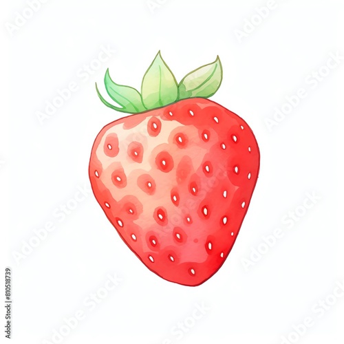 Photo of Lush Strawberry Fantasy  Isolated on white background