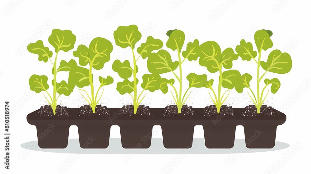 Young cucumber plant with leaves and flowers and buds are growing in greenhouse, power system with control,vector image Young cucumber plant with leaves and flowers and buds are growing in greenhouse, power system with control,vector image