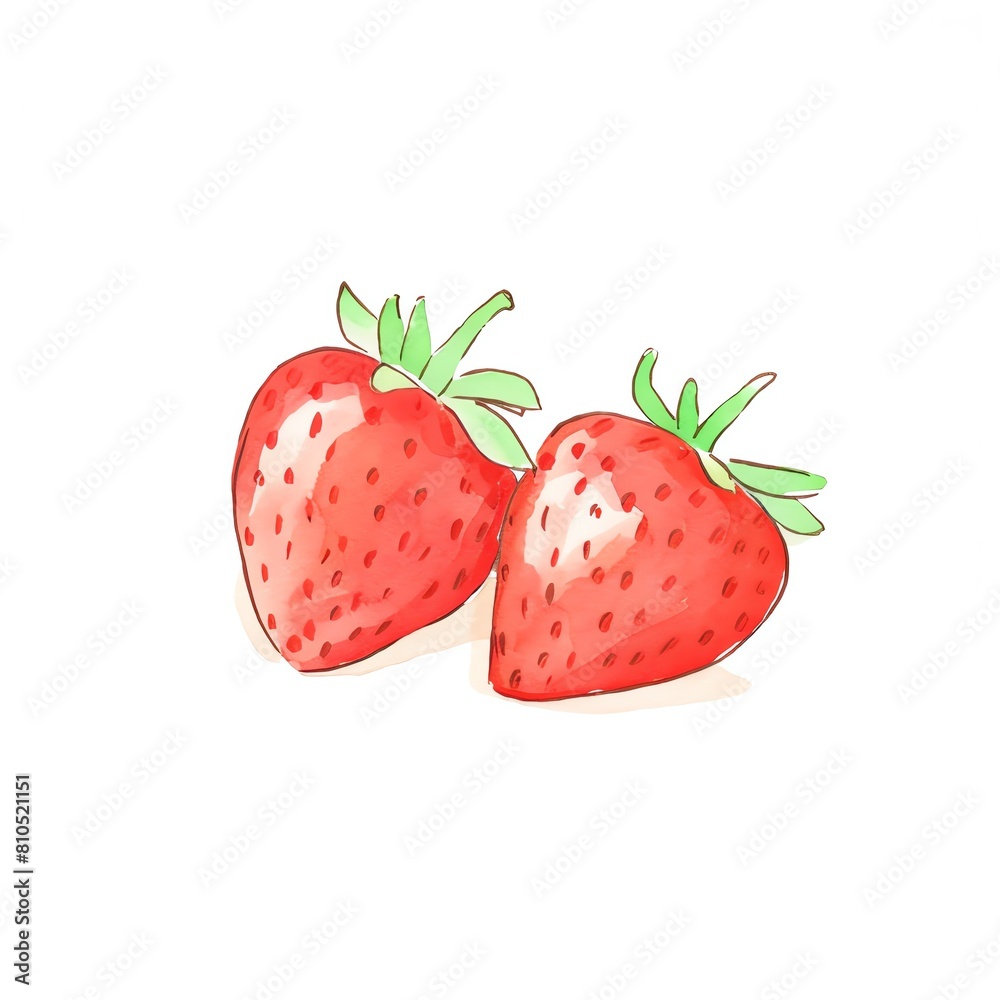 Photo of Sweet Strawberries Dreams, Isolated on white background Photo of Sweet Strawberries Dreams, Isolated on white background