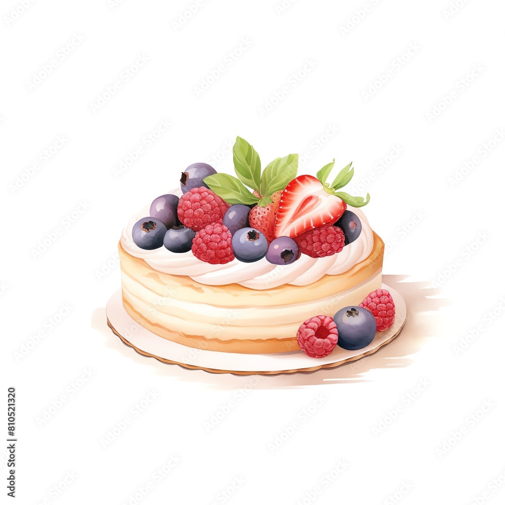 Photo of The Berry Blend Bakery, Isolated on white background Photo of The Berry Blend Bakery, Isolated on white background