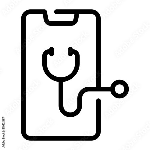 Telemedicine line icon