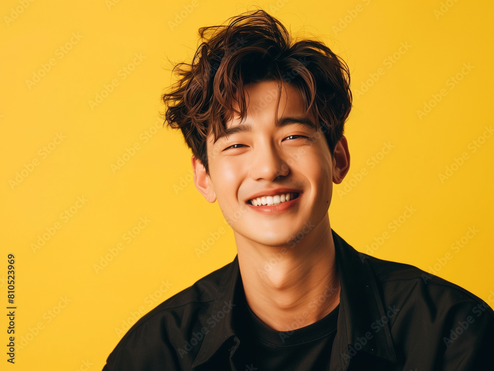 Smiling Asian man on a clean studio background Smiling Asian man on a clean studio background