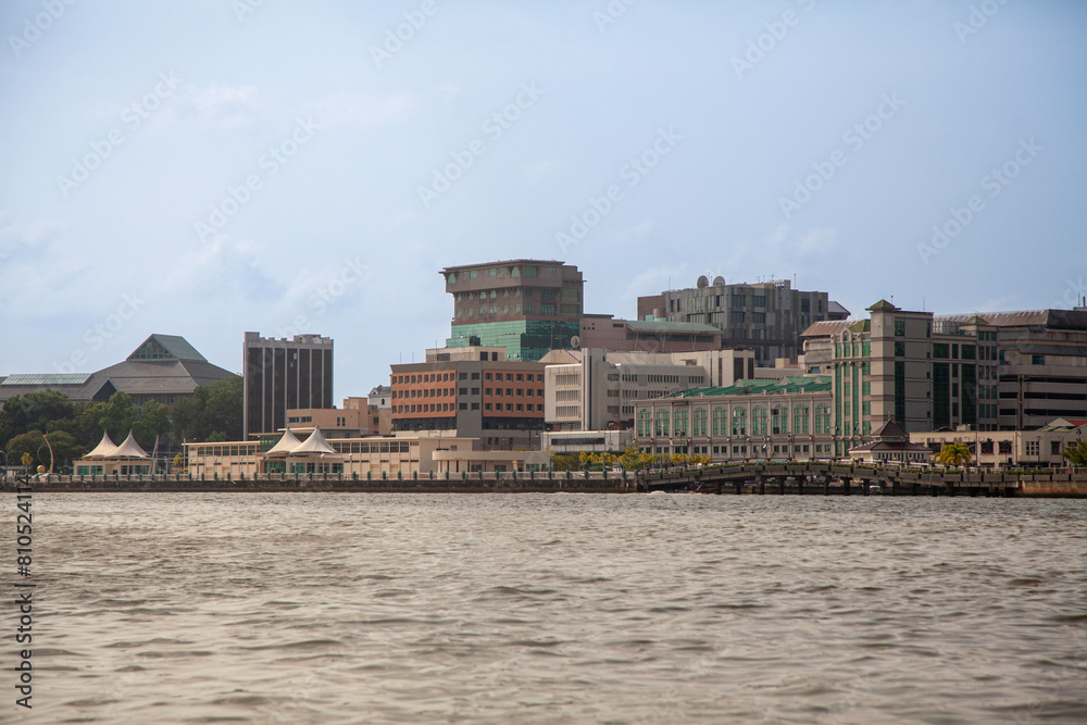 Bandar Seri Begawan panoramic view, Brunei river, Is the capital and largest city of Brunei Bandar Seri Begawan panoramic view, Brunei river, Is the capital and largest city of Brunei