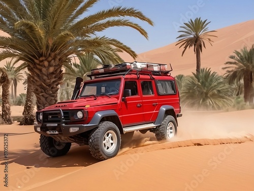 Jeep 4x4 Offroad Adventure car in the desert photo