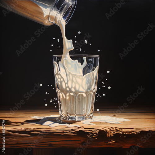 Pouring Milk into a Glass