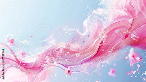 Pink wallpapers for pc A pink and blue abstract background with a blue sky. #810528344