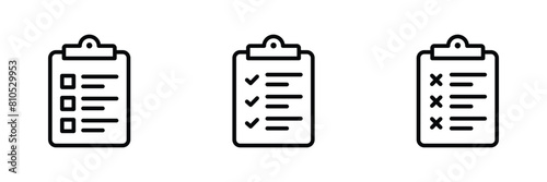 clipboard icon set vector	