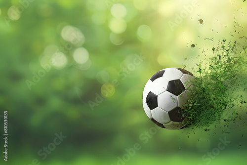 Football on abstract background.