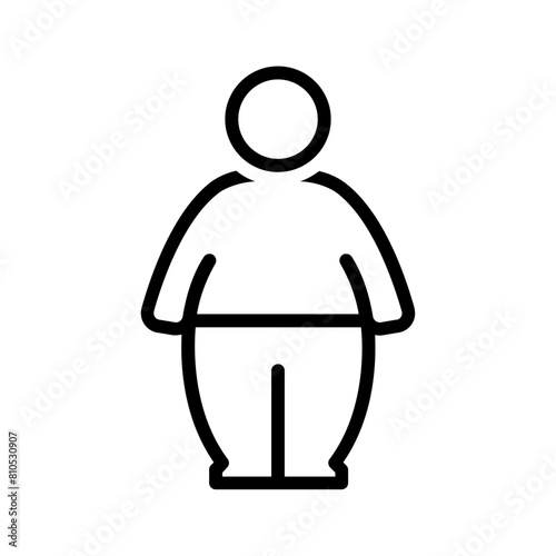 Vector black line icon for Weight gain