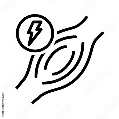 Vector black line icon for Chronic muscle