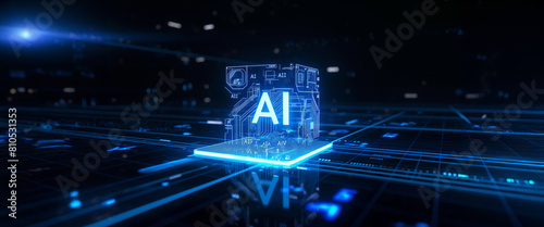 Artificial Intelligence AI technology business background	
