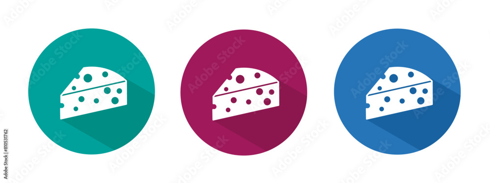 Icon for cheese vector illustration in flat. Icon for cheese vector illustration in flat.