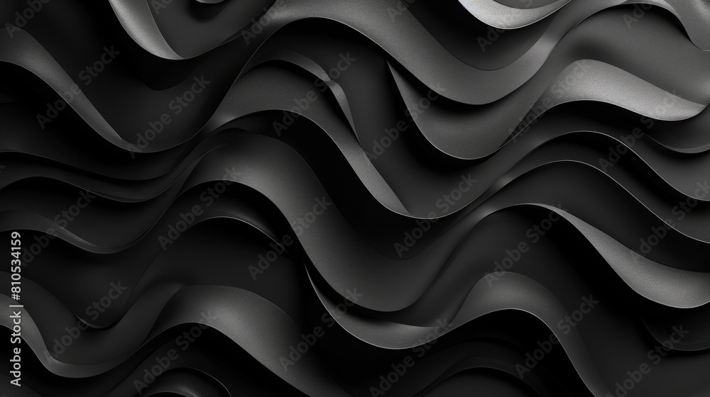 Obraz premium Black wavy pattern.