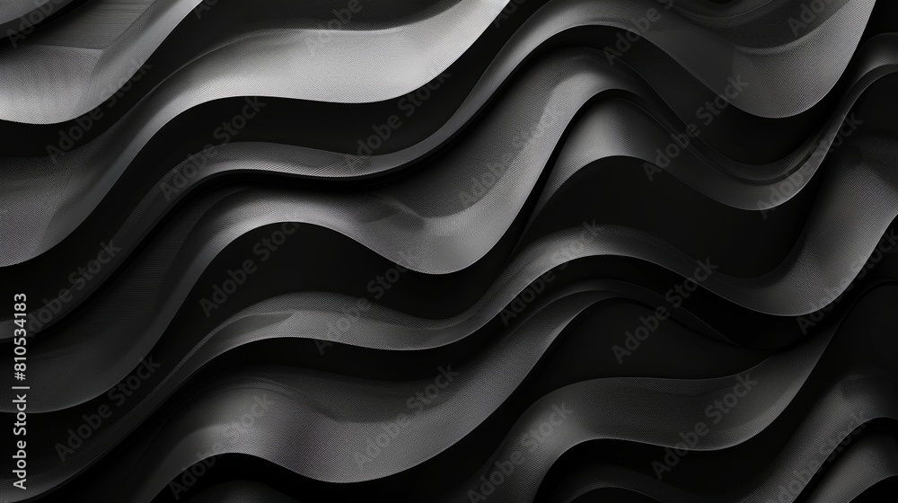 Obraz premium Black wavy pattern.