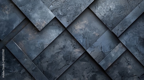 Blue and gray geometric shapes form an interesting pattern in this abstract image.