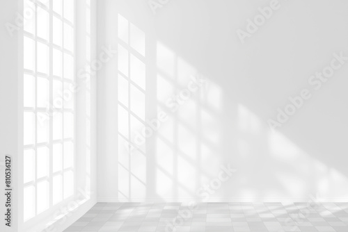 Authentic shadow overlay effect of a window frame, isolated as a PNG file with transparency. Mimic the appearance of window shadows and natural lighting patterns for a realistic interior design mockup