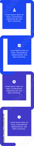 Step infographics design showing process flow, step infographic