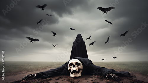 Death Faith Concept. conceptual of end of life cycle.