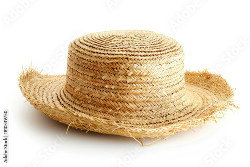 Beach Souvenir Straw Hat On White Background For Graphic Ideas Created Using Artificial Intelligence