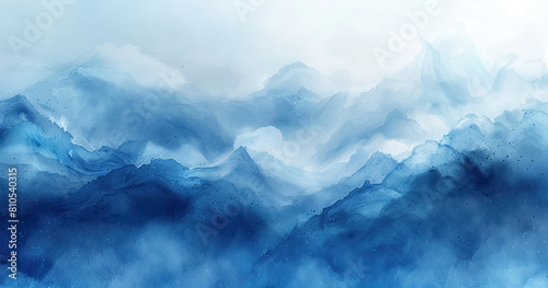 Abstract cloud and fog on dark blue background, smoke texture, sky banner template. Created with Ai