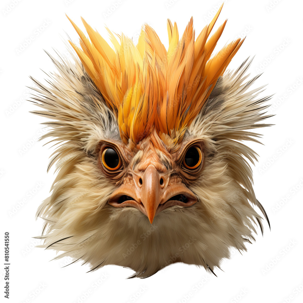 Fototapeta premium A close up of a hoatzin, a strange bird with a punk-like crest.
