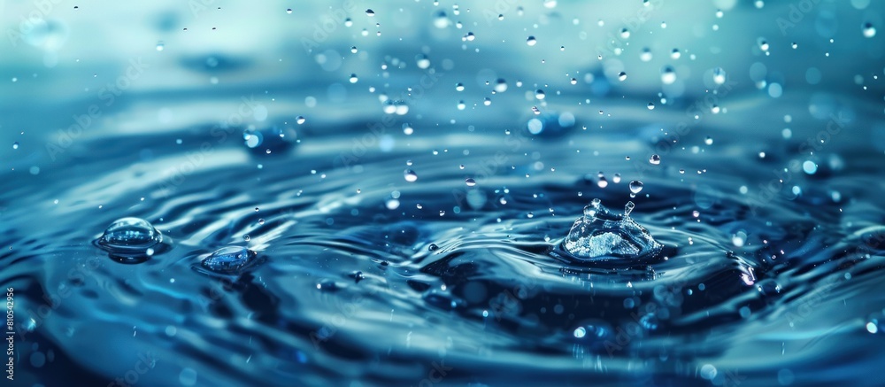 Ripples on the water from falling drops
