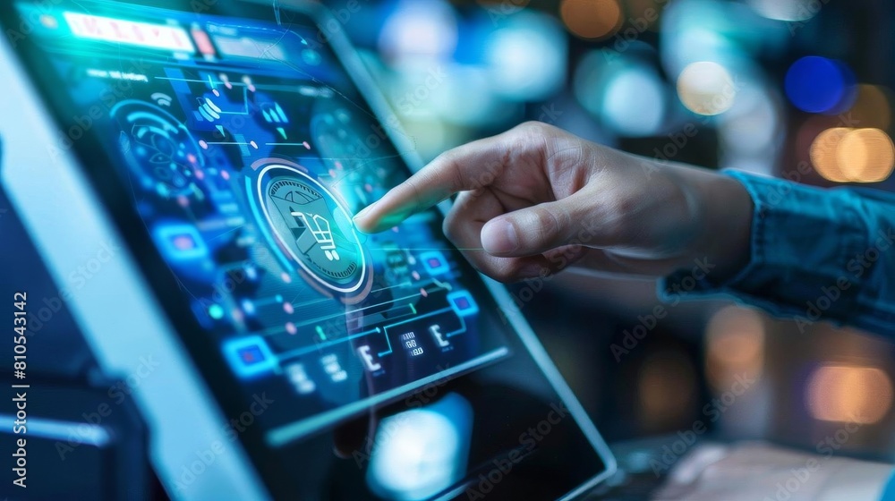 Obraz premium The intersection of traditional and digital banking