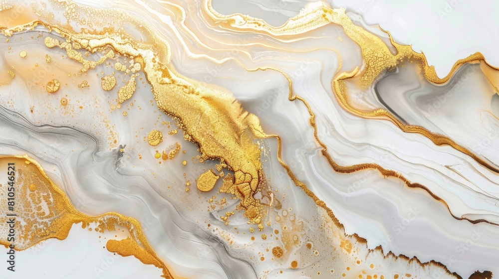 Luxury abstract fluid art painting background alcohol ink technique white and gold --ar 16:9 Job ID: 2e413fa5-e18a-4613-88f2-26f89442a73d
