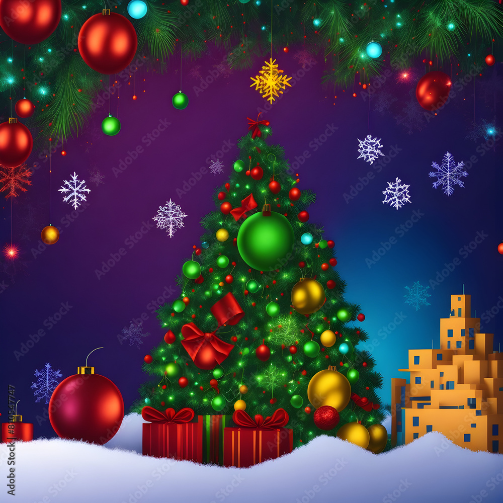 Christmas trees background