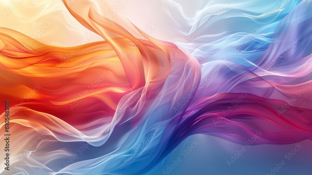 The image is a colorful abstract painting,It has a wave-like pattern The image is a colorful abstract painting,It has a wave-like pattern