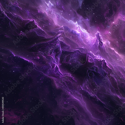 3d rendered photos of dark purple neon nebula in outer space, dark matter, high detail, unreal engine made with generative AI