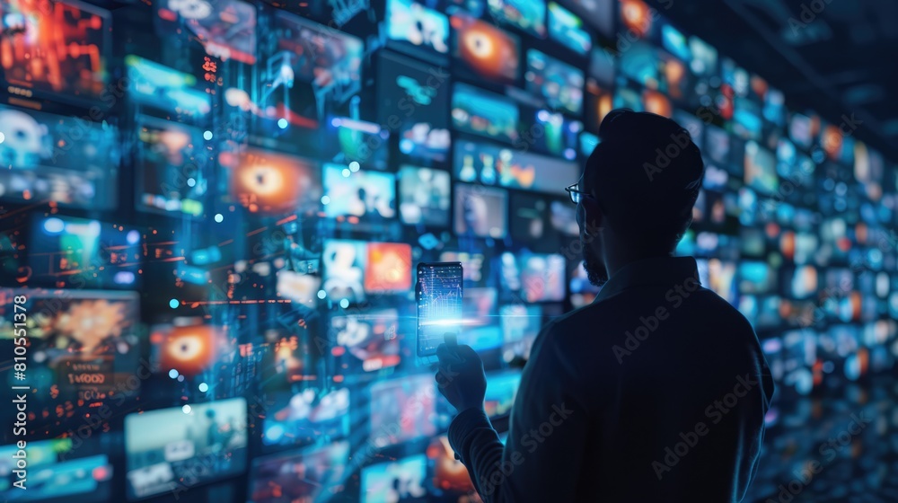 Abstract AI-generated background with digital shapes, futuristic elements and patterns. Concept of future technologies and artificial intelligence. Abstract AI-generated background with digital shapes, futuristic elements and patterns. Concept of future technologies and artificial intelligence.