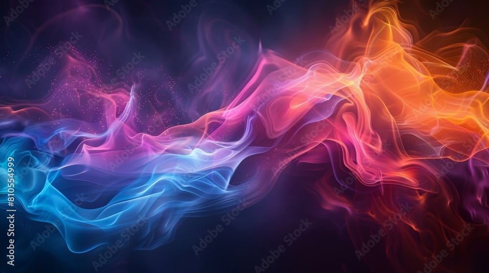 Fototapeta premium The image is an abstract painting with vibrant colors