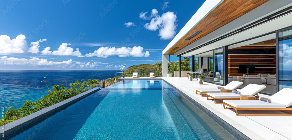 Fototapeta premium swimming pool in hotel