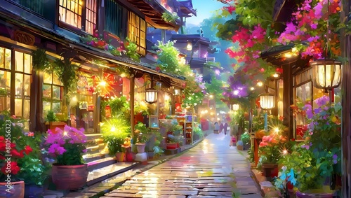 Japanese style streets photo