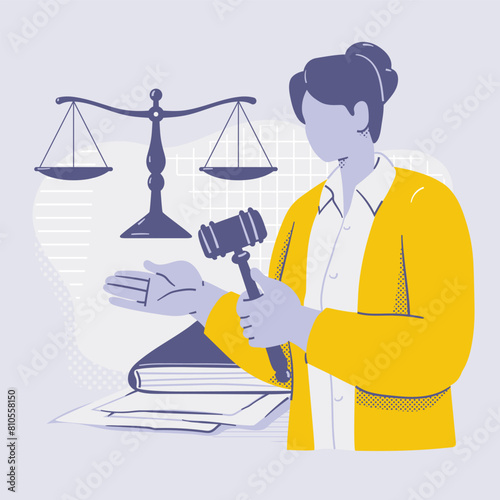 Legal law justice service concept illustration (ID: 810558150)