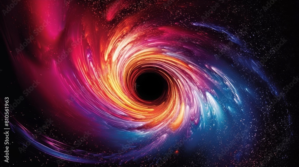 Colorful cosmic vortex in space