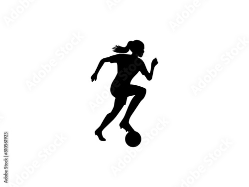 soccer girl icon. soccer girl silhouette. good use for symbols  logos  mascots  icons  signs  web  or any design you want.