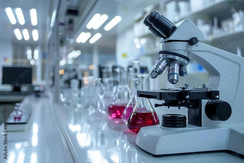 Fototapeta premium Integration of biotechnology and nanotechnology in research labs